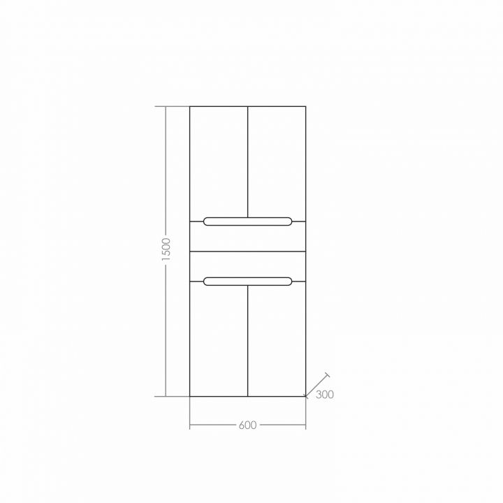 Шкаф-пенал "Лондон 60" подвесная