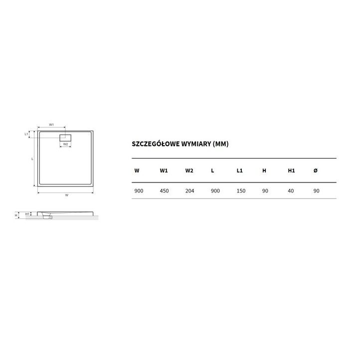 Поддон EXCELLENT Zero 90x90 (белый)