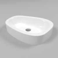 Умывальник WHITECROSS Moonstone C 50x35 (белый глянец) иск. камень