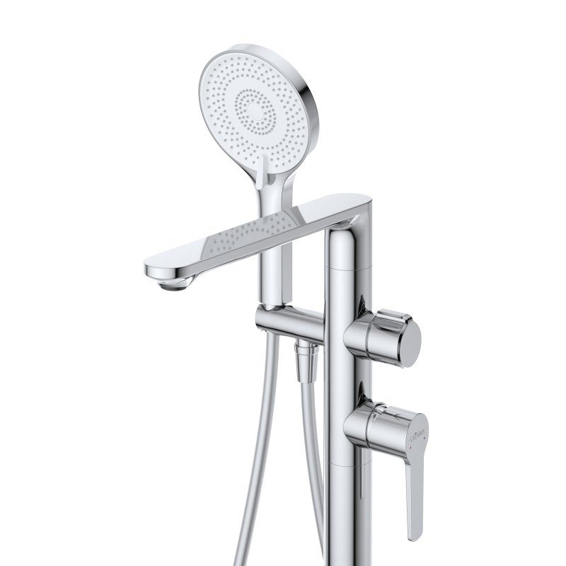 LUX-VDP-01 Напольный смеситель для ванны, хром, артикул LUX-VDP-01