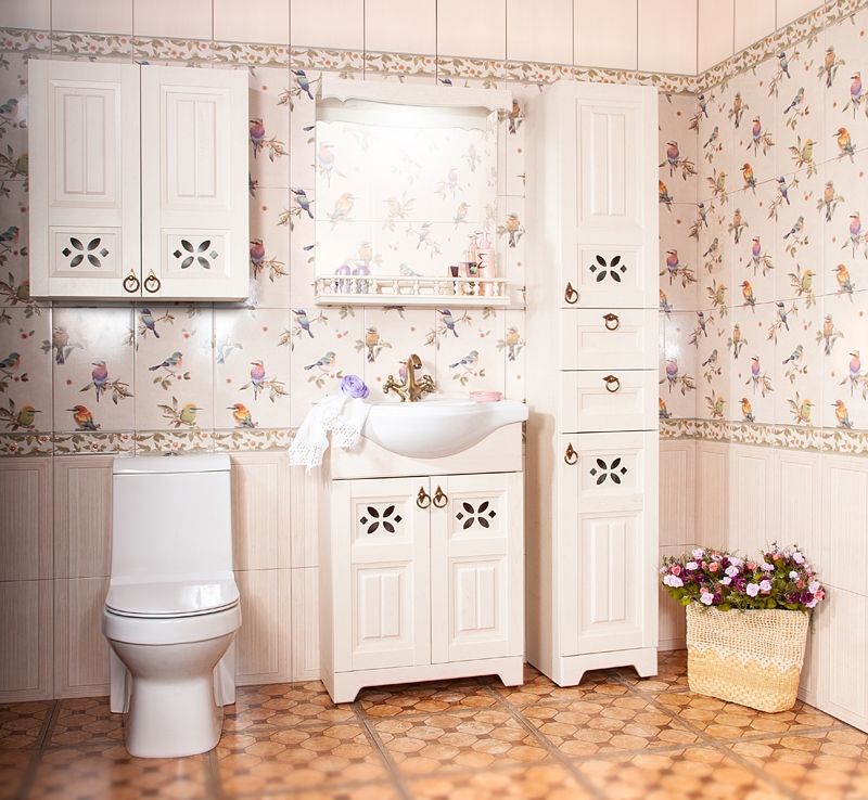 Подвесной шкаф Бриклаер Кантри 65 Бежевый дуб прованс