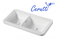 Раковина накладная Cerutti SPA Double DORRIS (690x335)