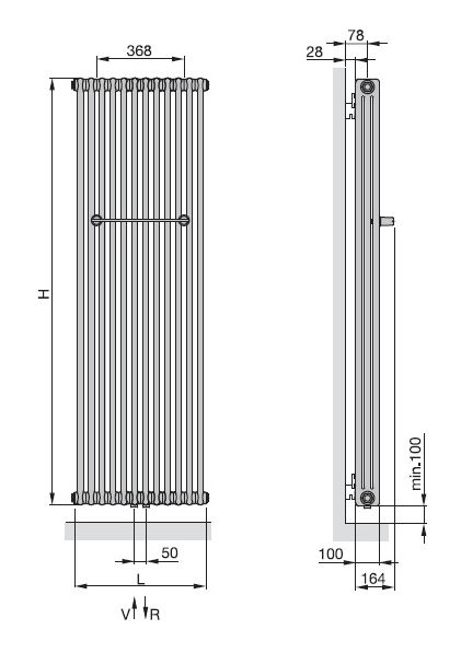 Zehnder Charleston Bar CPV 3180-10 Белый Zehnder Charleston Bar CPV 3180-10 Белый