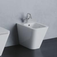 AZZURRA BUILD  Биде напольное 55х36х42 см. с 1 отв. под смеситель , с крепежами, цвет белый