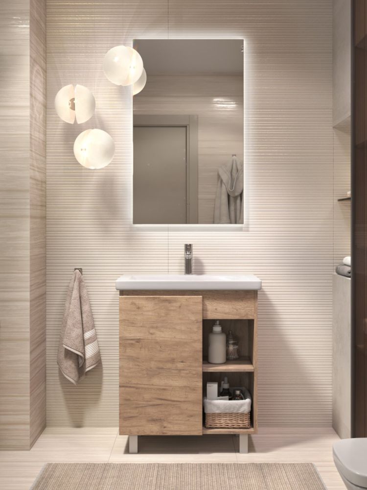 Тумба VIGO Milos 700-1-0 дуб золотой под раковину Ц0000005954 (Como), поставляется в разобранном виде (317 дуб золотой), артикул 317 дуб золотой