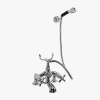 Stella Roma Смеситель на борт ванны на 2 отверстия 3274RG305/6 с ручным душем, цвет: хром