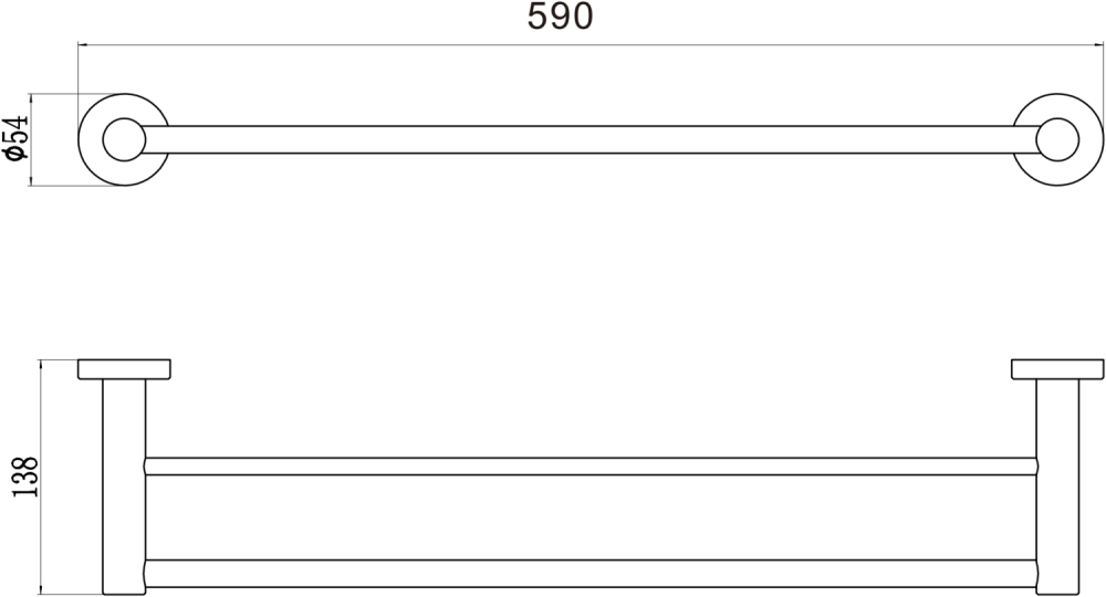 Полотенцедержатель Savol S-005648Q, графит, артикул S-005648Q
