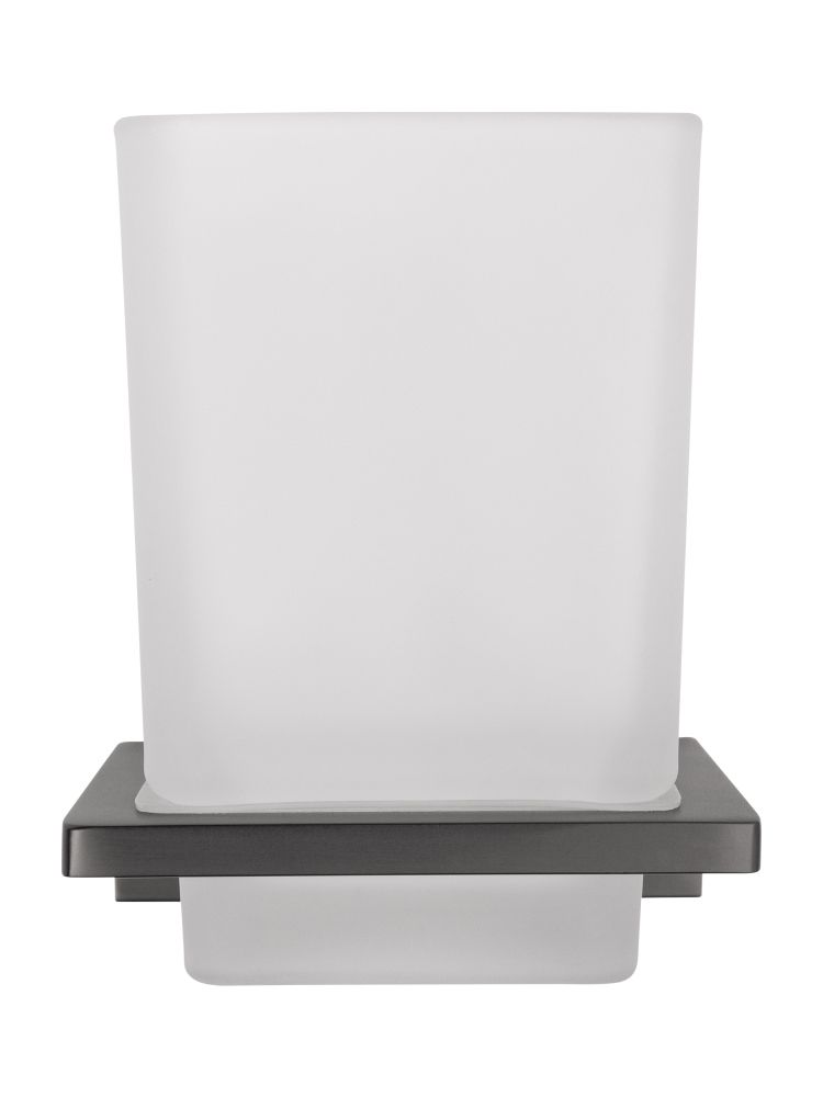 Стакан для зубных щеток с держателем WONZON & WOGHAND ECLIPSE, Темный графит (WW-9121-BGM), артикул WW-9121-BGM