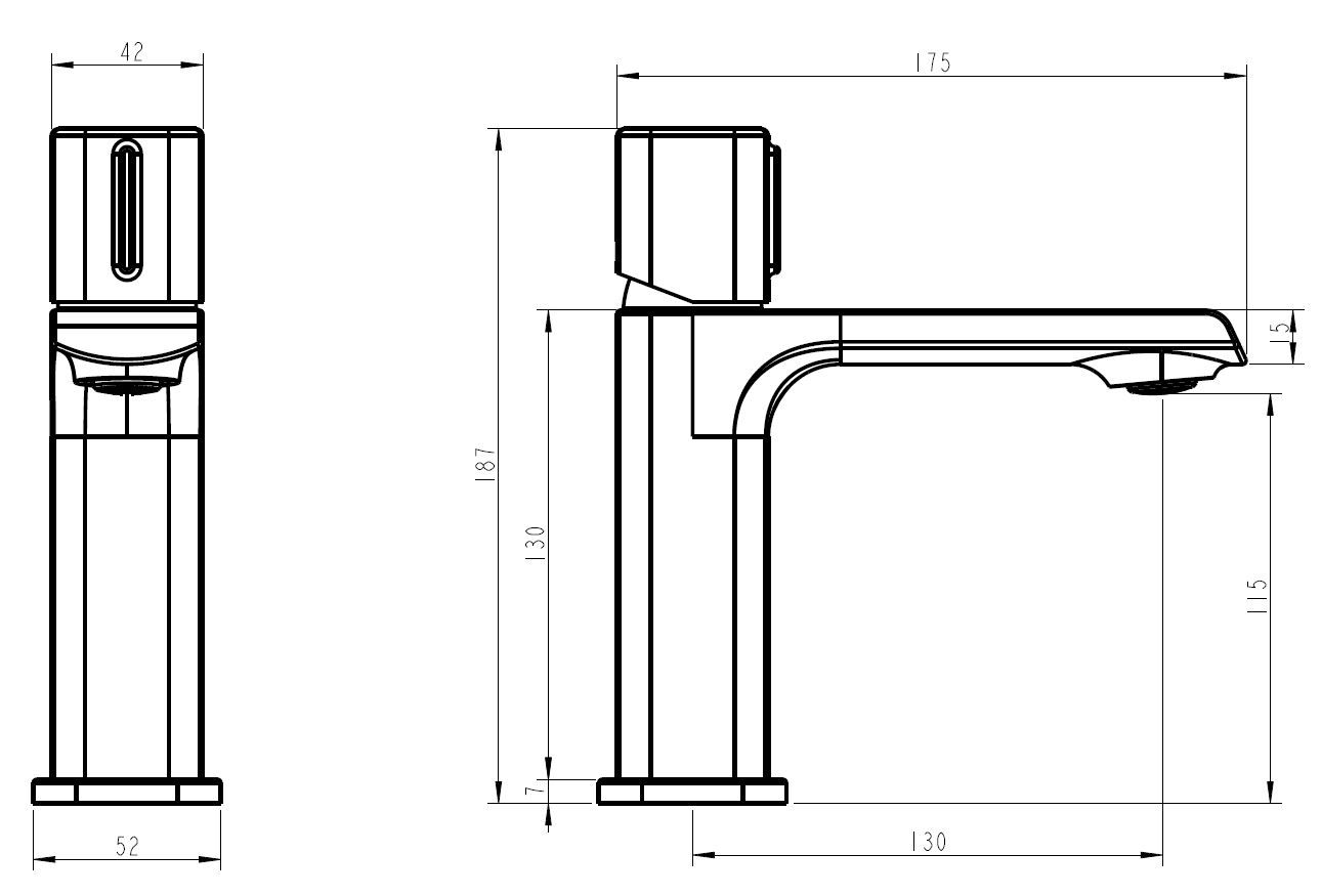 Смеситель Abu Dhabi для раковины, без донного клапана, артикул: ABU26, ESKO, артикул ABU26