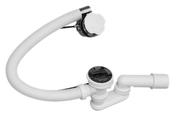 Смеситель на борт ванны Rav Slezak Dunaj D464.5/NP1/570 хром, маленькая пробка, артикул D464.5/NP1/570