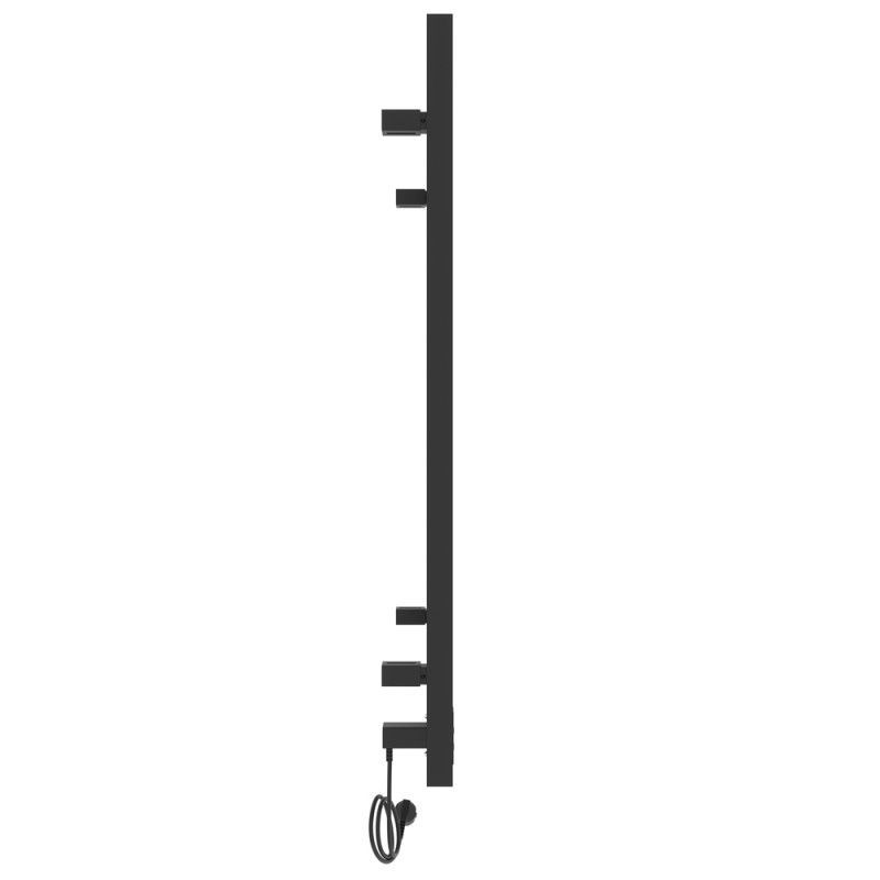 Полотенцесушитель электро "Астор ЧКЧ12 350х900", черный муар, левый