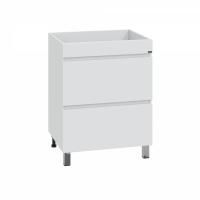 Тумба под раковину над стиральной машиной напольная "Марс 68" 2 ящ, напольная (ум. Юпитер 1300*500 литой мрамор)