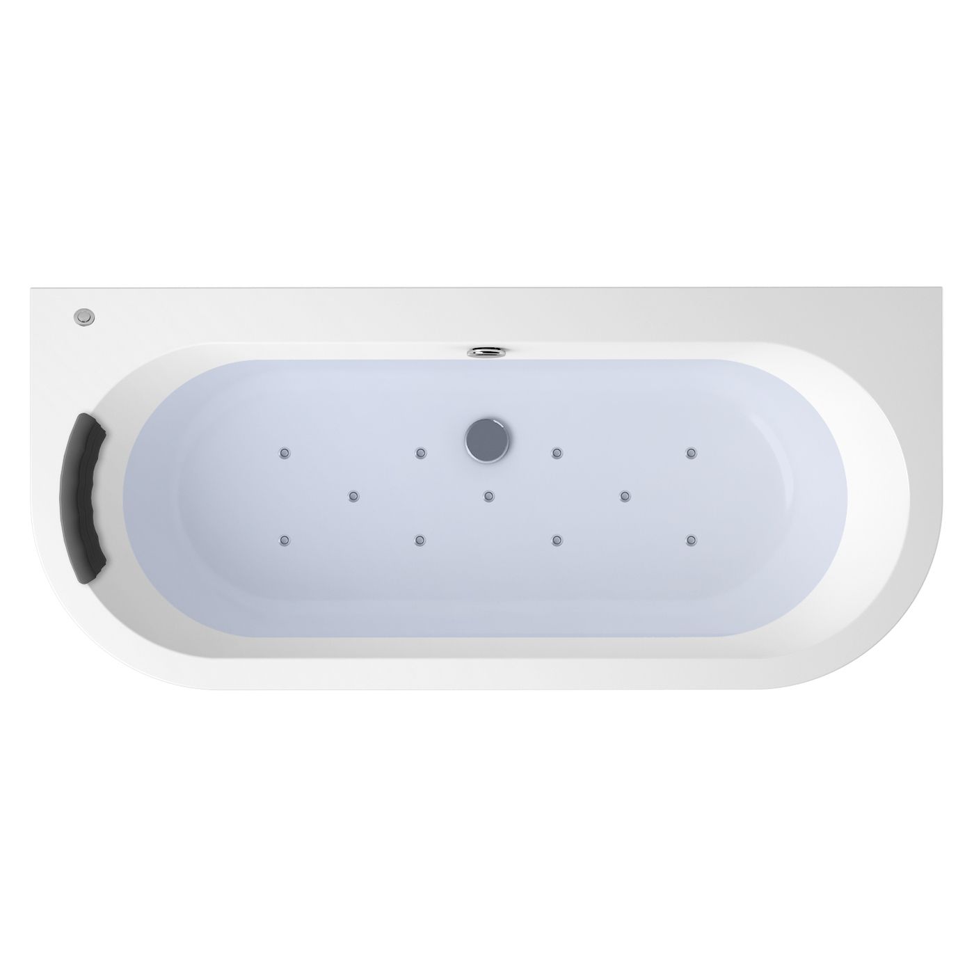 Аэромассажный комплект 4 в 1 Lavinia Boho Art 362570A0, акриловая ванна 170x75 см, ножки с монтажным набором, подголовник, аэромассаж