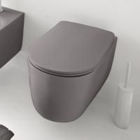 Kerasan Nolita Унитаз безободковый подвесной 55х35 см, с креплениями WB9N, цвет FERRO MATT