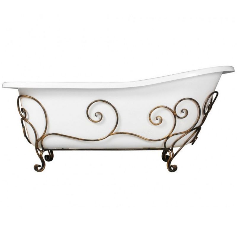 Ванна из искусственного камня Эстет Царская 150x73 Белая