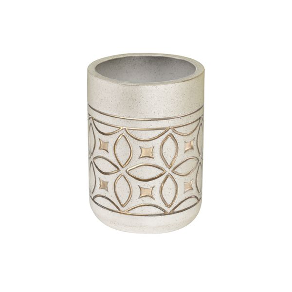 Стакан для ванной комнаты FIXSEN RICH FX-251-3, бежевый/золотой