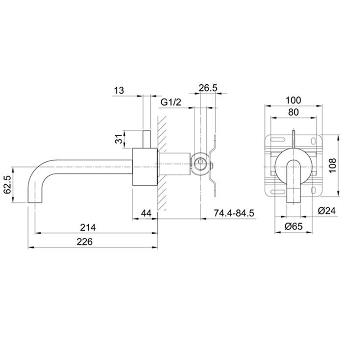 Внутрення часть, Fantini, Fukasawa, назначение-для смесителя, стандарт подвода воды-1/2"