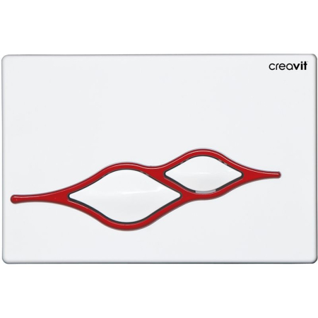 Клавиша смыва Creavit Ufo GP1001.01 Белая Красная, артикул GP1001.01