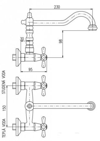 Смеситель универсальный Rav Slezak Morava MK402.5/28SM