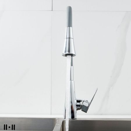 Смеситель для кухни с гибким изливом Raffine F313-9, хром