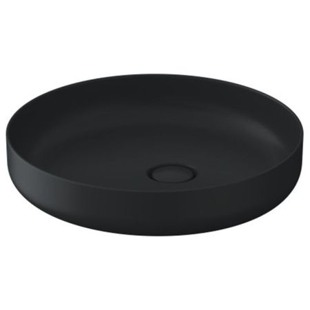 Duravit Vitrium Раковина накладная круглая 460мм, из DuroCast UltraResist-композит, без перелива и полки для смесителя , Цвет темно-серый матовый, артикул 266146HE