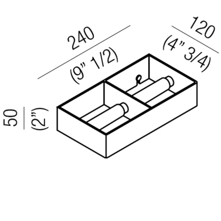 Agape 369 Двойной держатель туалетного рулона из нержавеющей стали, цвет: глянец, артикул A369221A