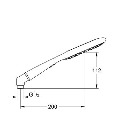 Ручной душ GROHE Rainshower Icon (2 режима), хром/оранжевый (27444000), артикул 27444000