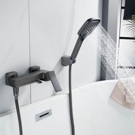 Смеситель для ванны Shevanik S4002T, оружейная сталь, артикул S4002T