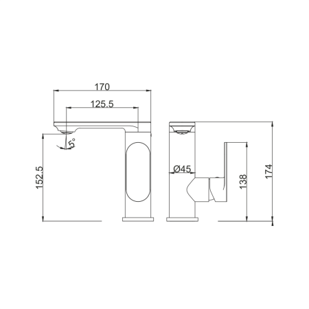 Смеситель для раковины FASHUN A8885-35, золото, артикул A8885-35