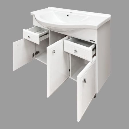 Тумба с раковиной Comforty Сочи 100 4134582 Белая Тумба с раковиной Comforty Сочи 100 4134582 Белая
