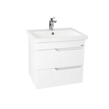 Тумба VIANT "Куба" 2 ящика подвесная белая 430х560х560 под раковину .S-UM-COM60/1-w (COMO 60) (VKUB60CO-T2YP)