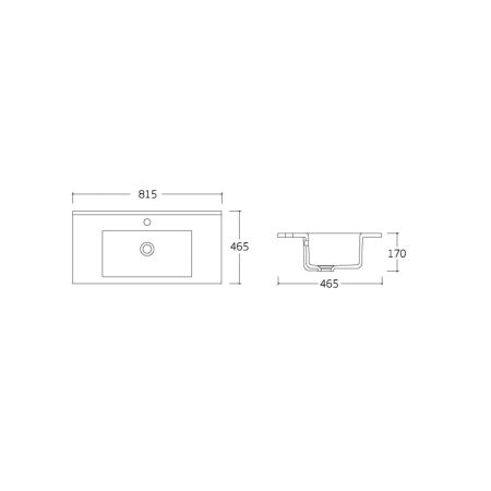 Раковина VBS-13980 керамическая, цвет белый, артикул VBS-13980