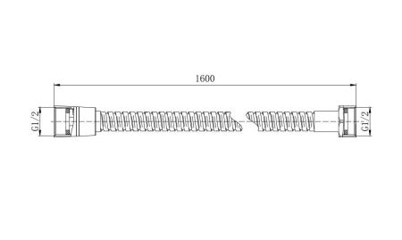 Шланг для душа 160см AQUATEK, матовый черный AQ2101MB, артикул AQ2101MB