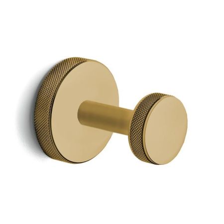 Крючок, 3SC, Ribbon, одинарный, ширина, мм-50, глубина, мм-60, тип установки-настенный, цвет-латунь сатинированная матовая, артикул RB12LX