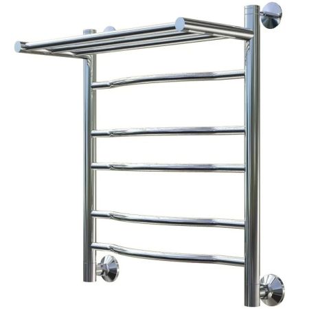 Водяной полотенцесушитель Тругор Лотос 3 П НП 60x50 с полкой Хром, артикул Лотос3/нп6050П