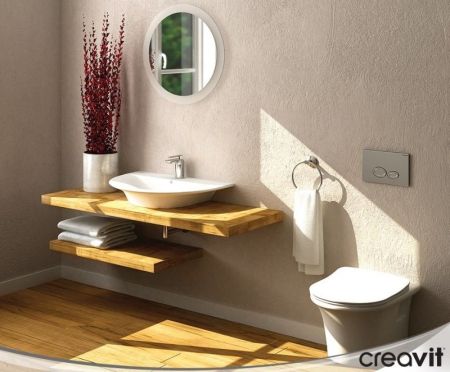 Унитаз биде Creavit Moon MO320-00CB00E-0000 подвесной Белый без сиденья, артикул MO320-00CB00E-0000