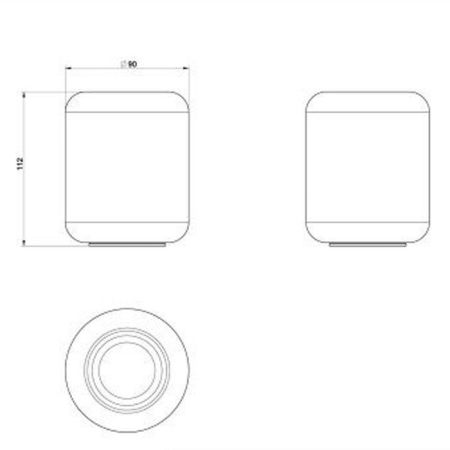 GESSI GOCCIA Стакан настольный, белая керамика GRES, основание хром, артикул 38034#031