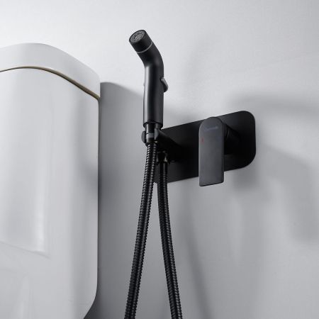 Гигиенический душ со смесителем Shevanik S4105H, черный