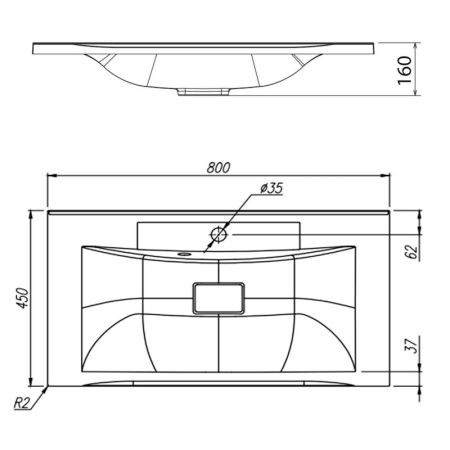 Раковина Florentina Прима 80 см 10.010.00800.201, жасмин, артикул 10.010.00800.201
