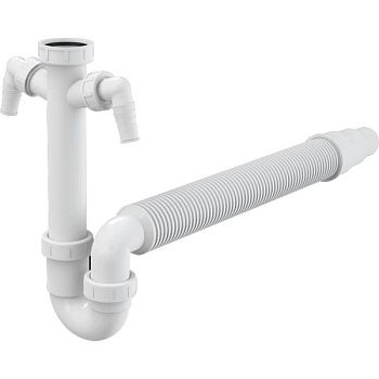 Сифон для кухонной мойки Alcaplast A84-DN50/40 Белый