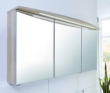 Puris Vuelta, зеркальный шкаф с LED подсветкой 900 мм, цвет белый высокоглянцевый