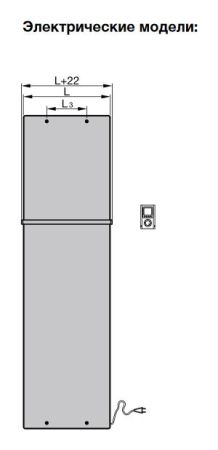 Электрический полотенцесушитель Zehnder Fina Bar FIPE-180-050/Р Белый