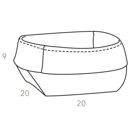 ADJ Корзина для хлеба, 20x20xH9 см., цвет: оливковый/горчичный, артикул 0037.55/40