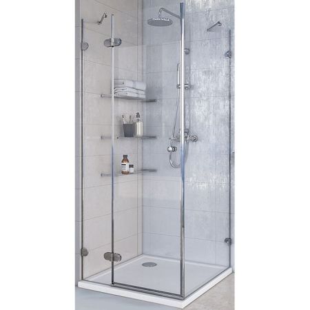 Душевой уголок Акватон Lax Sqr 100x100 L профиль Хром стекло прозрачное, артикул 1AX019SSXX000