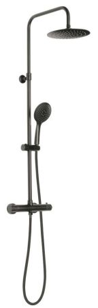 Gedy, душевая колонна регулируемая по высоте с термостатом, цвет черный матовый, артикул GYSC10303(14)