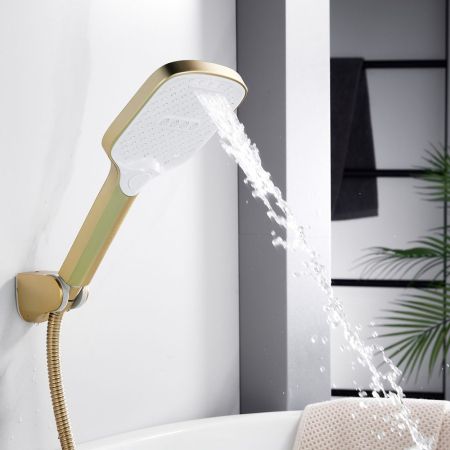 Смеситель для ванны Shevanik S4002G, золотой сатин, артикул S4002G