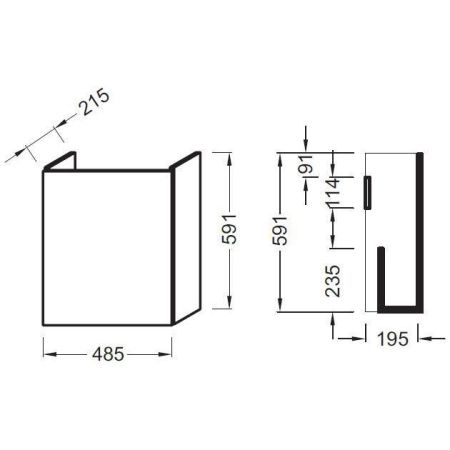 Тумба под раковину JACOB DELAFON ODEON UP 48,5 EB863RU-J5 (подвесная, белый), шт, артикул EB863RU-J5