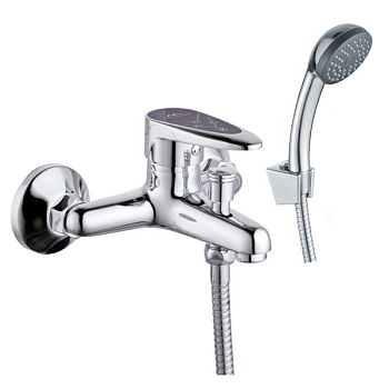 Смеситель для ванны FASHUN A3050BLACK, хром/черный