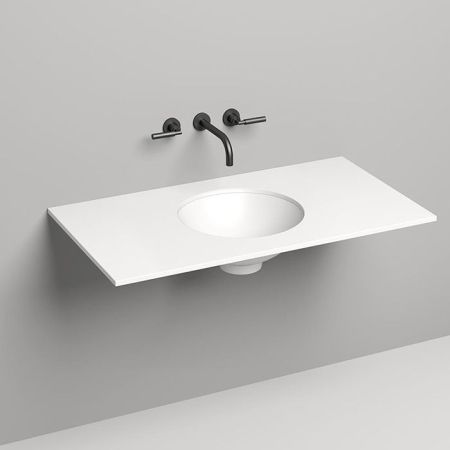 SALINI Столешница 1000х500х15 мм, из материалв S-Stone, цвет белый матовый