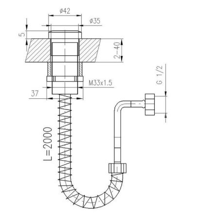 Душевой шланг Rav Slezak MD0023SM, артикул MD0023SM